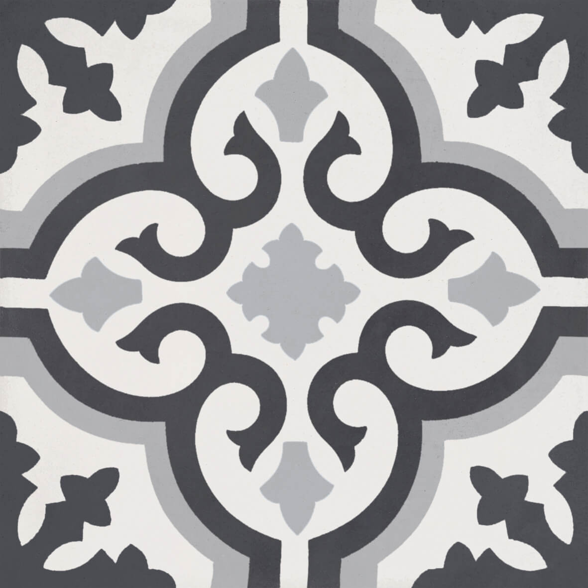 White Black Grey Decor Cement Tile 8