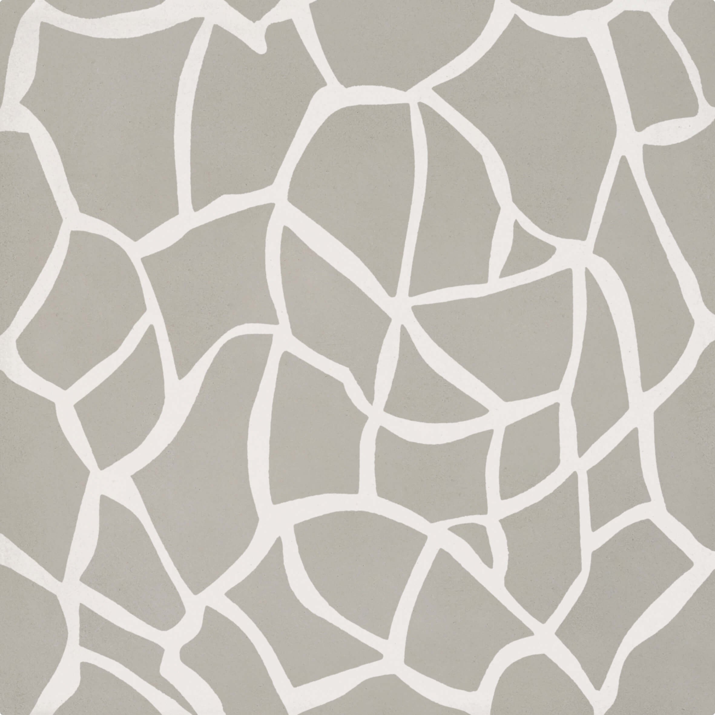 Modern Web Light Grey/Off White Cement Tile 8