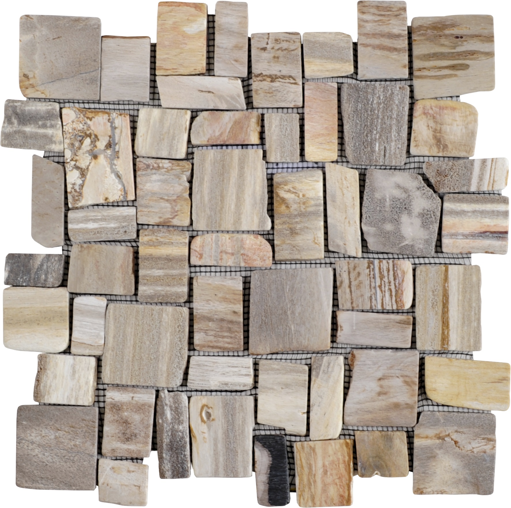 Cubic Fossil Wood Stone Mosaic 11.8